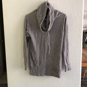 Cowl Neck Gray Sweatshirt